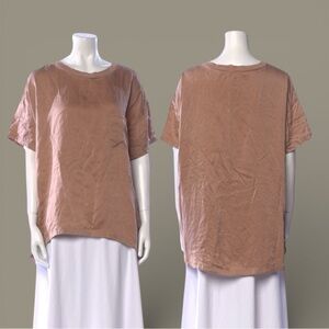 Lunya Washable Silk One Pocket Slouchy Loungewear Pajama Top XS/S